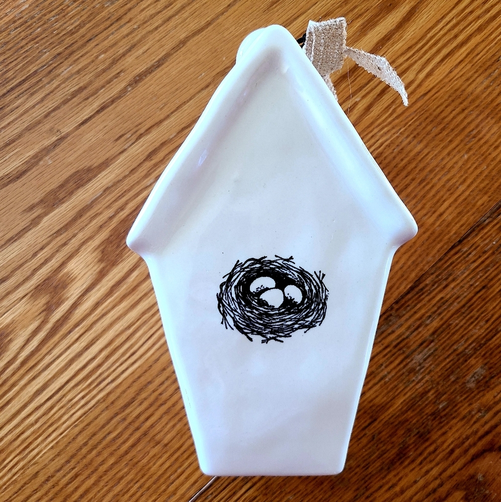 👀50% OFF - NWT‼️ Rae Dunn Ceramic "Knock" birdhouse - Picture 7 of 14
